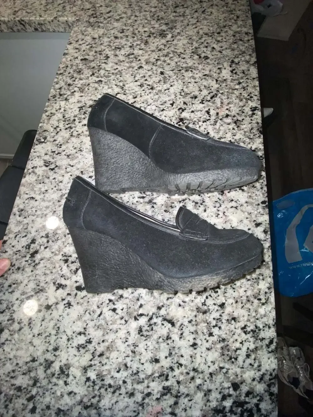 MICHAEL Michael Kors Rory Suede Leather Penny Loafer Wedge Heels